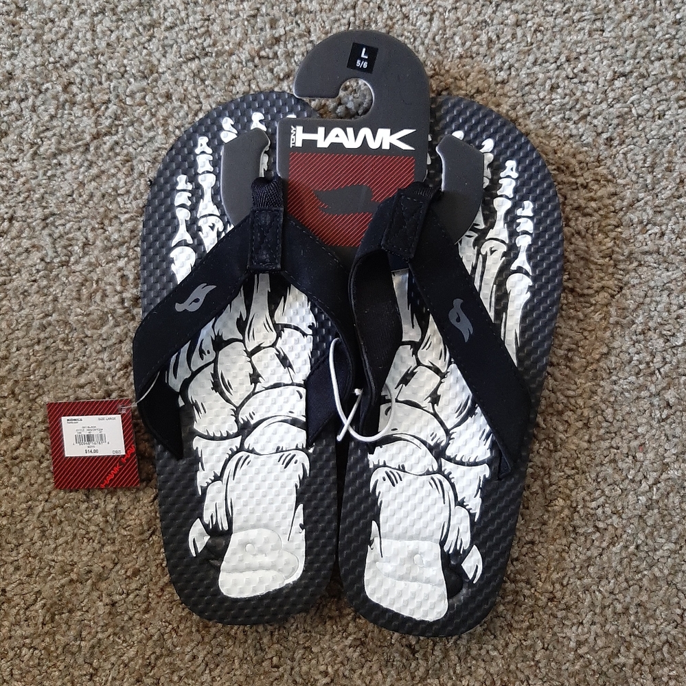 NEW Tony Hawk Boys Kids Skeleton Sandals Size (L) 5/6